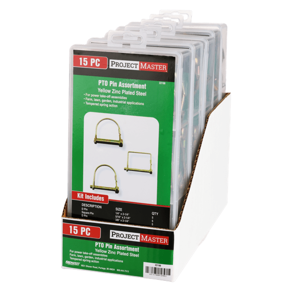 ProjectMaster Round & Square 15pc PTO Pin Kit