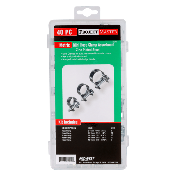 ProjectMaster Mini Hose Clamp 40pc Kit