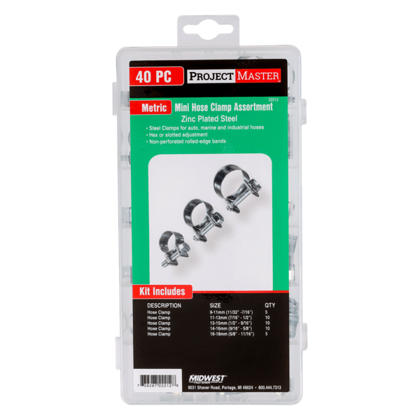 ProjectMaster Mini Hose Clamp 40pc Kit