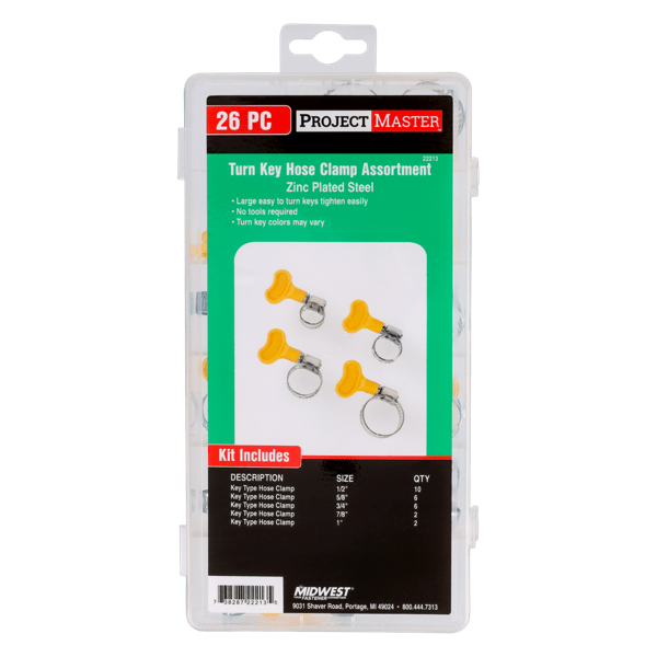ProjectMaster Key Hose Clamp 26pc Kit