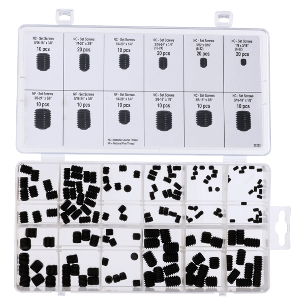 ProjectMaster Inch Socket Set Screw 160pc Kit