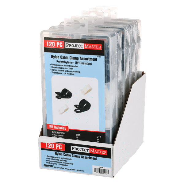 ProjectMaster Nylon Cable Clamp 120pc Kit