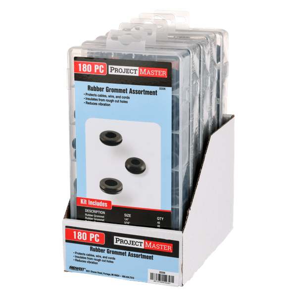 ProjectMaster Rubber Grommet 180pc Kit