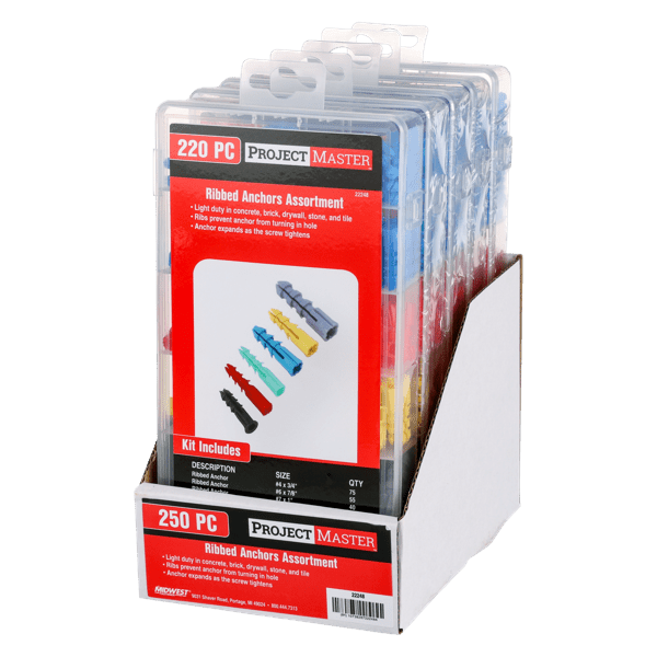 ProjectMaster Ribbed Anchor 220pc Kit