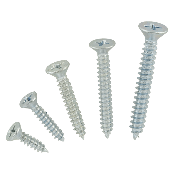 ProjectMaster Flat Head Sheet Metal Screw 120pc Kit