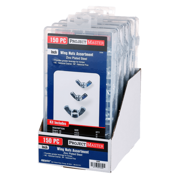 ProjectMaster Inch Wing Nut 150pc Kit