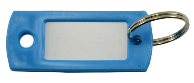 Key Tag Split Ring Blu