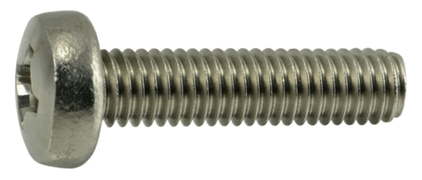 6mm-1.00 x 25mm Metric Phillips Pan Machine Screws