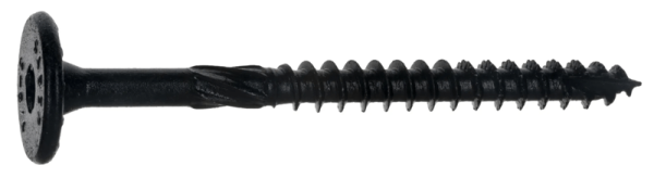 3/8 x 3-3/4 Black Structural Screws Flagged