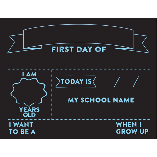 Chalk Sign First Day Blu