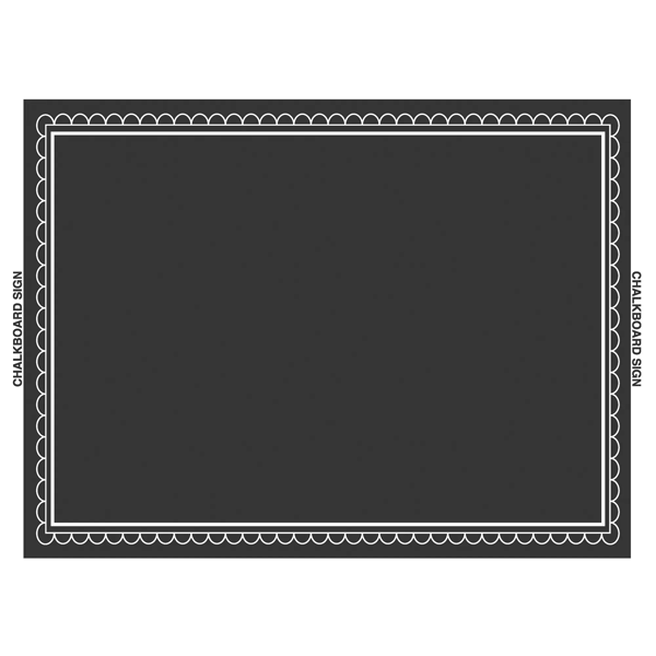 Chalk Sign Blnk Curly Bdr Lg