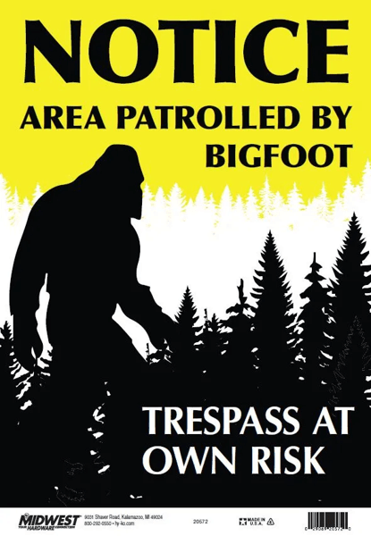 Notice Area Patrol Novelty