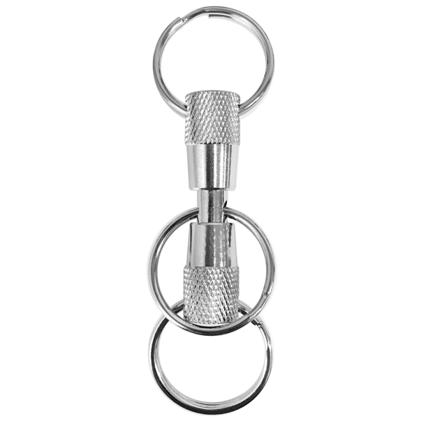3 Way Pull Apart Keychain Silver
