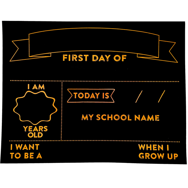 Chalk Sign First Day Org