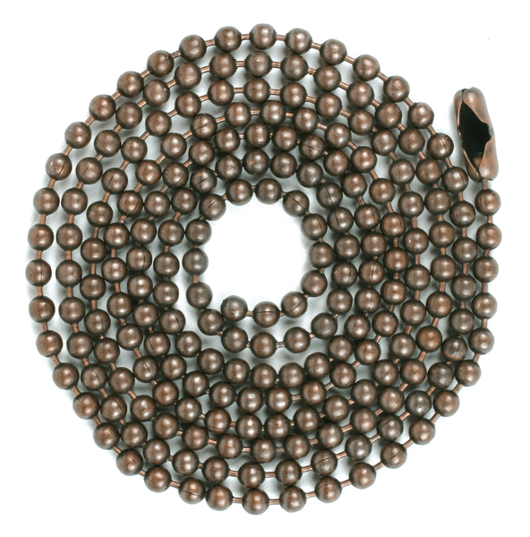 Beaded Chain,#6 Rustic,3' W/Con